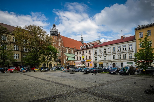 Kazimierz district square in Krakow