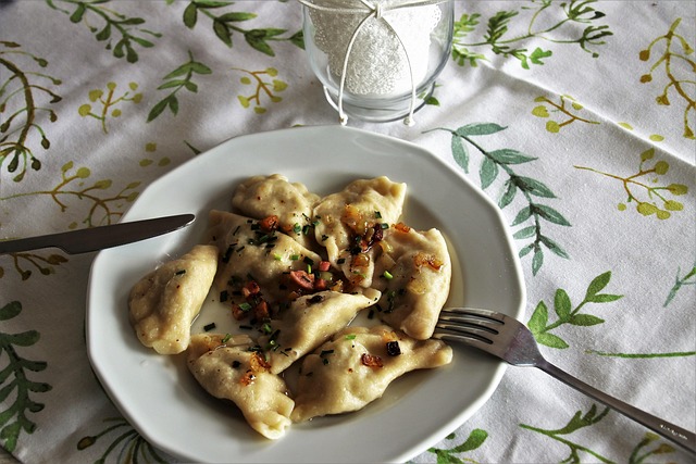 Plate of pierogi